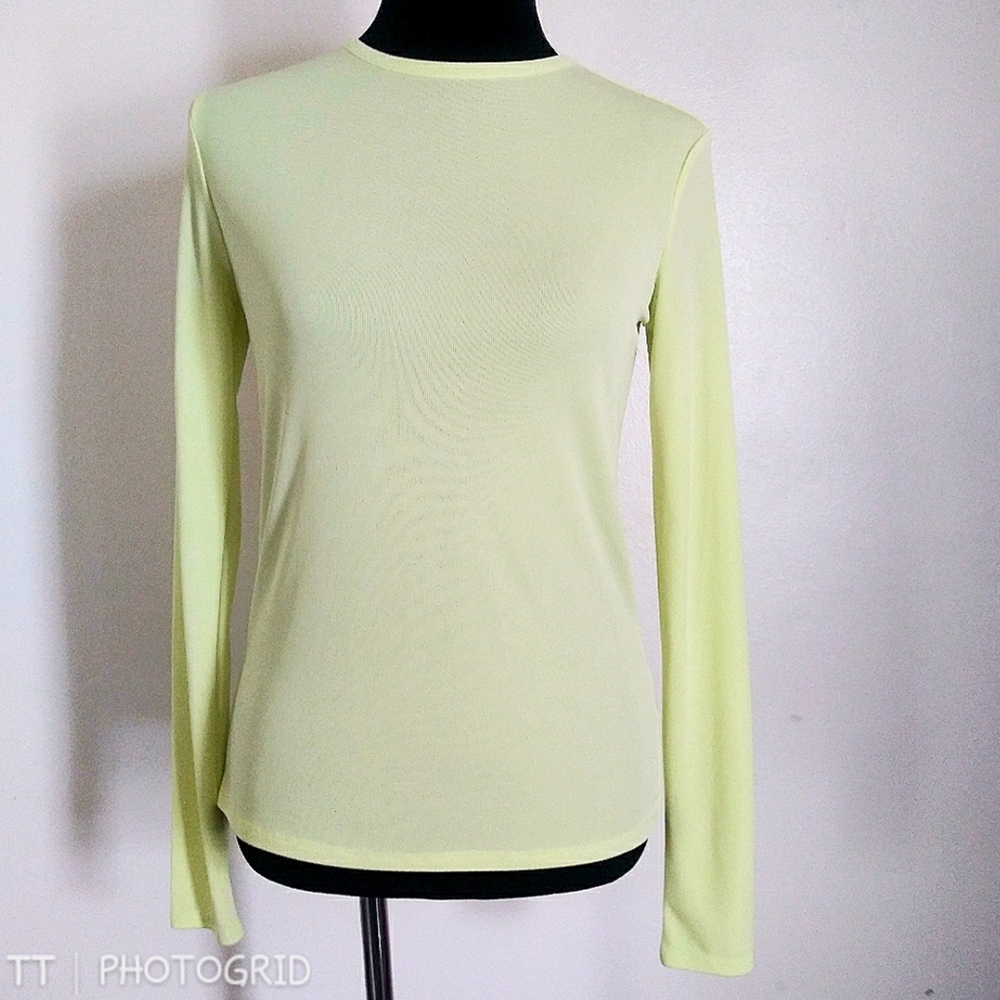 NWOT Prologue yellow athletic long sleeve tee